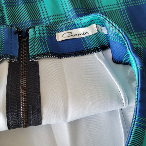 Carmin Teal Plaid Action Mini Skirt - Picture 3 of 4